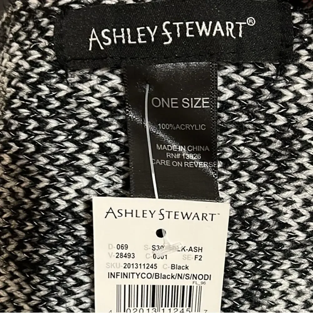 Ashley Stewart Metallic Houndstooth Infinity Scarf